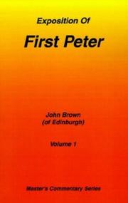 Cover of: "Exposition of First Peter, Volume 1 of 2 " (Master's Commentary)