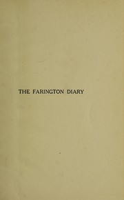 Cover of: The Farington diary