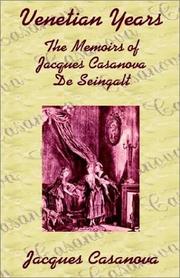 Cover of: Venetian Years | Jacques Casanova
