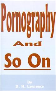 Cover of: Pornography and So on