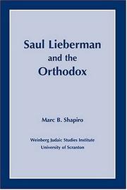 Cover of: Saul Lieberman and the Orthodox