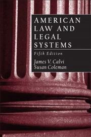 Cover of: American Law and Legal Systems, Fifth Edition by James V. Calvi, Susan Coleman, James V. Calvi, Susan Coleman