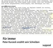 Cover of: Für immer: Peter Kurzeck erzählt sein Schreiben