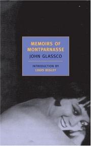 Memoirs of Montparnasse by John Glassco