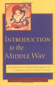 Cover of: Introduction to the Middle Way: Chandrakirti's Madhyamakavatara with Commentary by Jamgön Mipham