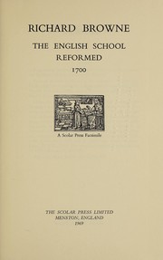 Cover of: The English school reformed, 1700