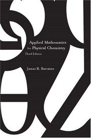 Applied mathematics for physical chemistry by James R. Barrante