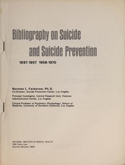 Cover of: Bibliography on suicide and suicide prevention 1897-1957, 1958-1970