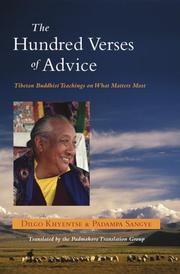 Cover of: The Hundred Verses of Advice: Tibetan Buddhist Teachings on What Matters Most (Shambhala Pocket Classics)