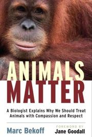 Cover of: Animals matter