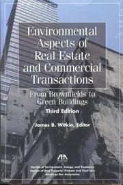 Cover of: Environmental aspects of real estate and commercial transactions | 