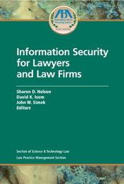 Cover of: Information Security for Lawyers and Law Firms