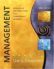 Cover of: Management | Gary Dessler