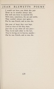 Jean Blewetts poems. --