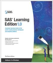 Cover of: SAS Learning Edition 1.0