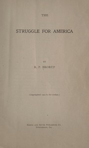 Cover of: The struggle for America | Rasmus Peterson Brorup