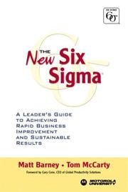 Cover of: The New Six Sigma by Matt Barney, Tom McCarty