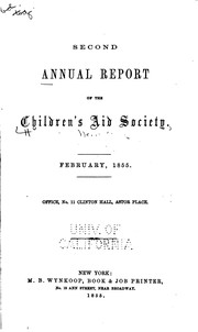 Annual Report by Children's Aid Society (New York, N.Y .)