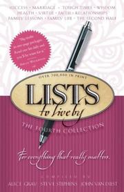 Cover of: Lists to Live By: The Fourth Collection: For Everything That Really Matters (Lists to Live By)
