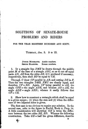 Cover of: Cambridge Senate-house Problems and Riders for the Year 1860: With Solutions