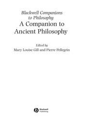 Cover of: A companion to ancient philosophy