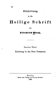 Cover of: Einleitung in die Heilige Schrift