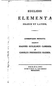 Cover of: Euclides Elementorum libri sex priores by 
