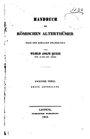 Cover of: Handbuch der römischen Alterthümer nach den Quellen bearbeite