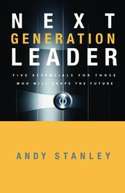 Cover of: Next Generation Leader by Andy Stanley