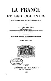 Cover of: La France et ses colonies (géographie et statistique) by 