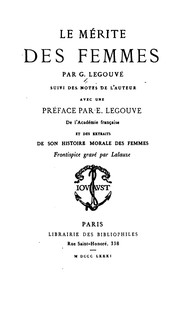 Cover of: Le mérite des femmes: poëme