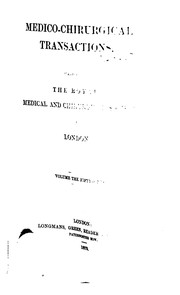 Cover of: Medico-Chirurgical Transactions