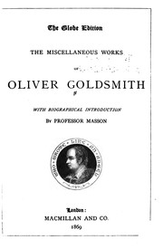 Cover of: The Miscellaneous Works of Oliver Goldsmith