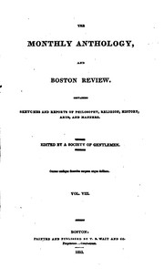 Cover of: The Monthly Anthology, and Boston Review
