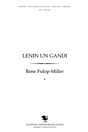Cover of: Lenin un Gandi by René Fülöp-Miller