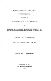 Cover of: Report Relating to the Registration and Return of Births, Marriages ...