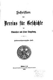 Cover of: Schriften des Vereins für Geschichte des Bodensees und seiner Umgebung by 