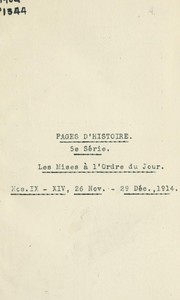 Cover of: Pages d'histoire, 1914-1918. by 