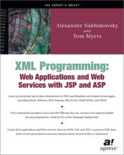 Cover of: XML Programming: Web Applications and Web Services With JSP and ASP