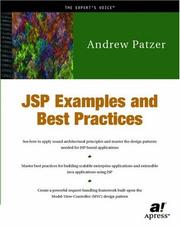Cover of: JSP Examples and Best Practices by Andrew Patzer