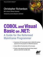 Cover of: Cobol and Visual Basic on .NET: a guide for the reformed mainframe programmer