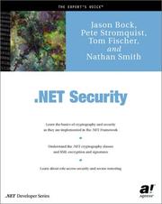 Cover of: .NET Security