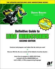 Cover of: Definitive Guide to LEGO MINDSTORMS by Dave Baum