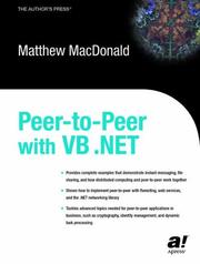 Cover of: Peer-to-peer with VB.Net