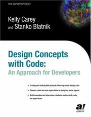 Cover of: Design concepts with code | Kelly Carey