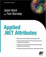 Cover of: Applied .NET Attributes