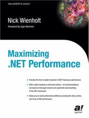 Cover of: Maximizing .NET performance