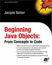 Cover of: Beginning Java Objects by Jacquie Barker