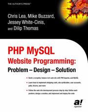 Cover of: PHP MySQL Website Programming by Chris Lea, Mike Buzzard, Dilip Thomas, Jessey White-Cinis