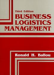 Business logistics management by Ronald H. Ballou